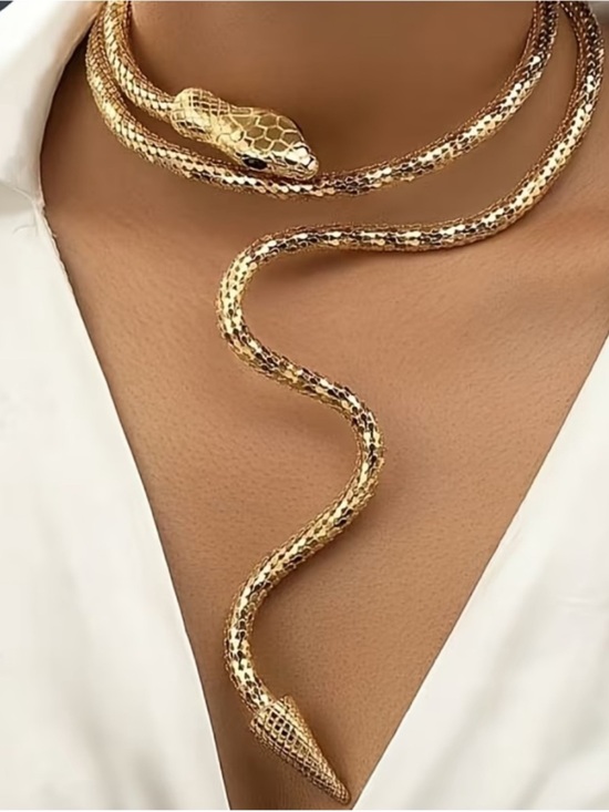 Anthropologie Jewelry - Many Ways To Wear Gold Flexible Snake Necklace, Bracelet B03-31